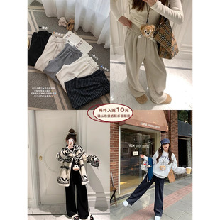 宽松垂感休闲裤 五色加绒加厚冬日保命阔腿裤 晚冬午后 女 BLUE