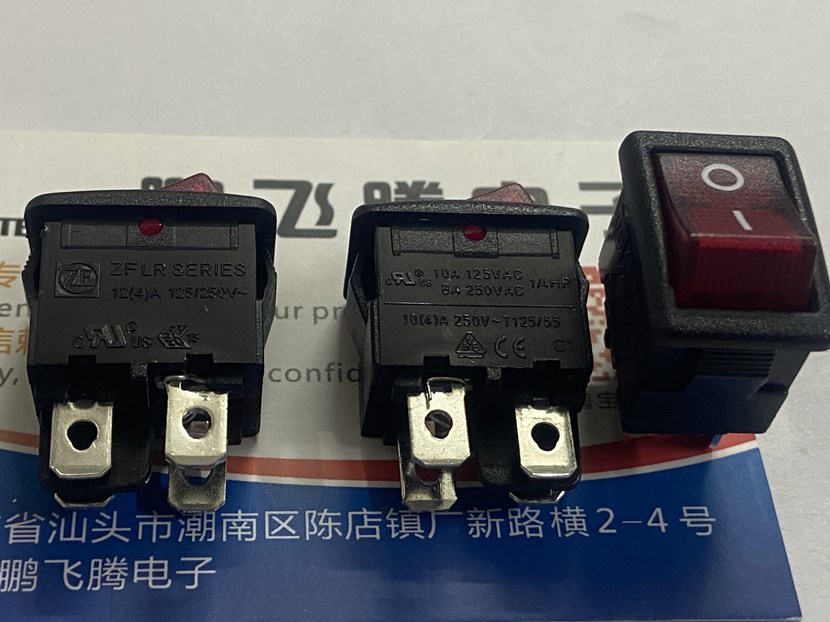 原装德国CHERRY/ZF 4脚2档翘板船型开关LRA32大电流电源10A250VA