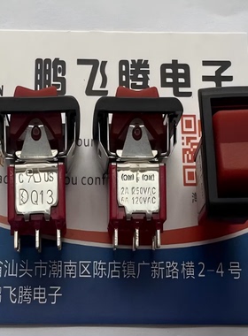 全新台湾德利威Dailywell 6脚3档钮子船型开关Q13 左右双复位电源