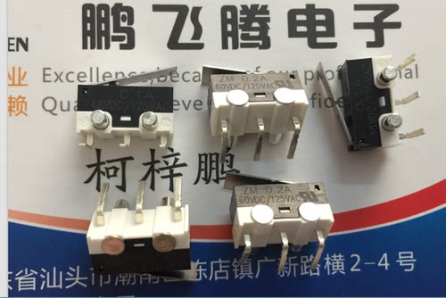 全新美国C&K 弯脚3脚小型微动开关 ZM0012 行程限位复位开关带柱