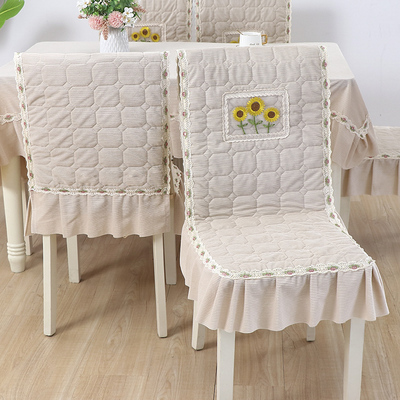 高档餐桌布餐椅垫套装连体凳子套