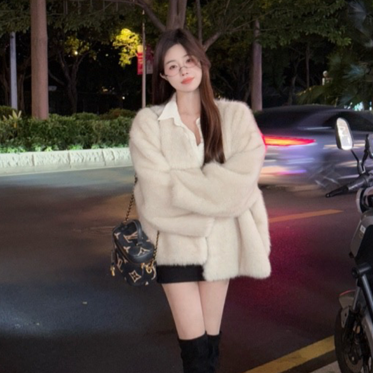 【巴黎日记】7571＃气质毛毛松弛感百搭秋冬保暖外套