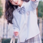 神仙club 原创JK衬衫 白皇后刺绣正统棉 长袖 衬衣制服上衣女秋