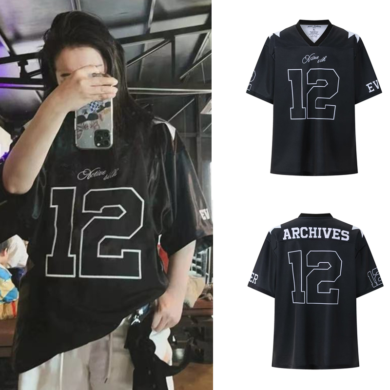 TravisScott同款12号球衣短袖