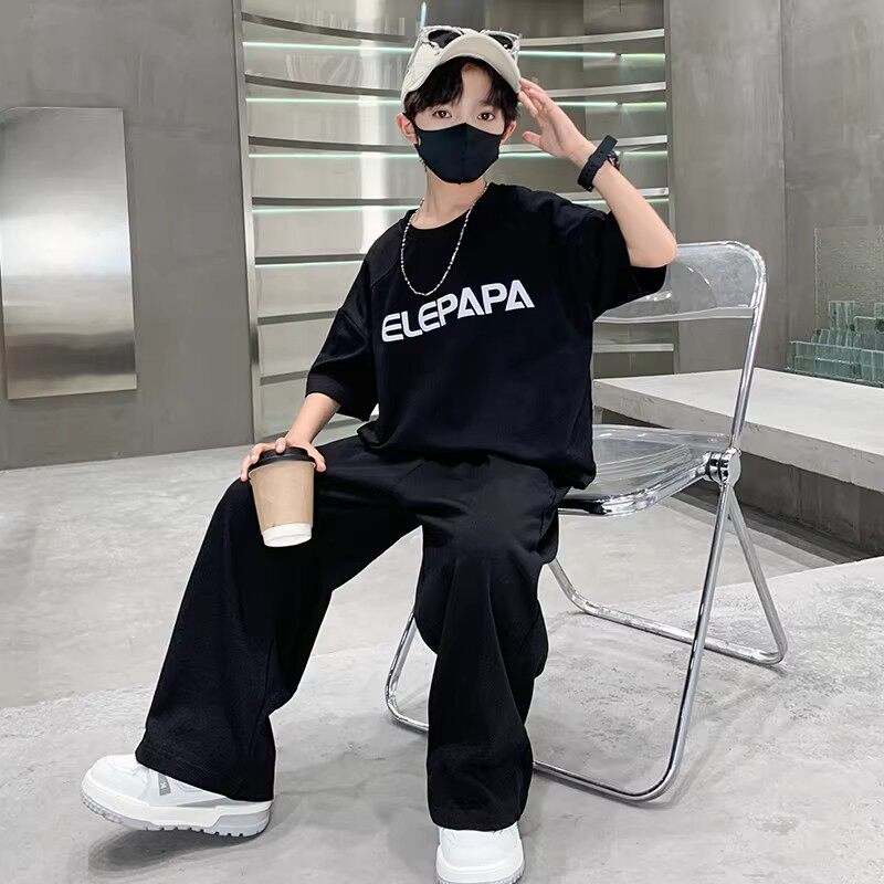 儿童装男童夏装薄款套装2026新款夏季中大童运动短袖夏款帅气时髦