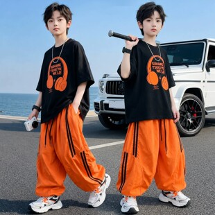 男童夏装套装2026新款儿童痞帅短袖防蚊裤两件套中大童夏季运动服