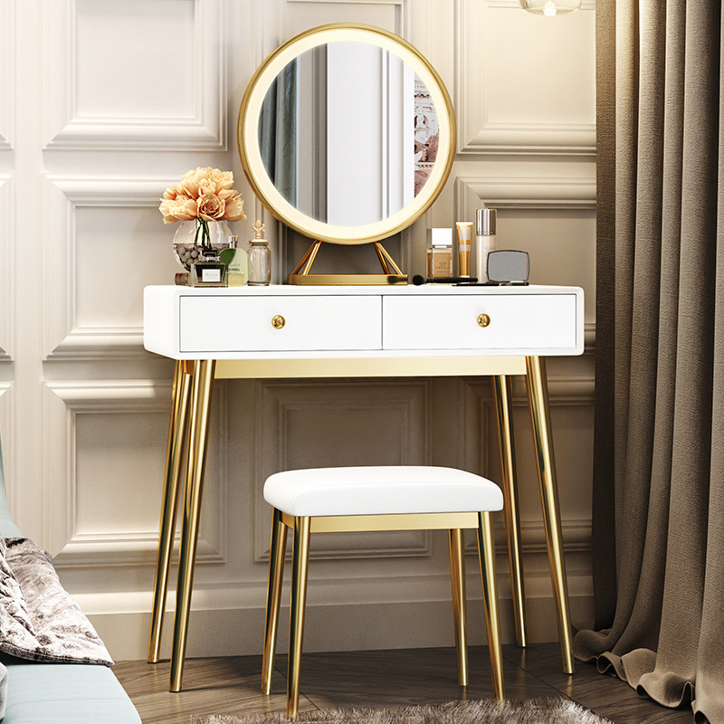 Postmodern Light extravagance dresser bedroom Hong Kong style furniture Small apartment designer Stainless steel Dressing table modern Simplicityin the Residential furniture , Tables , Dressing/Desk  category - from Buy2taobao.com to provide professional Taobao agent buy service