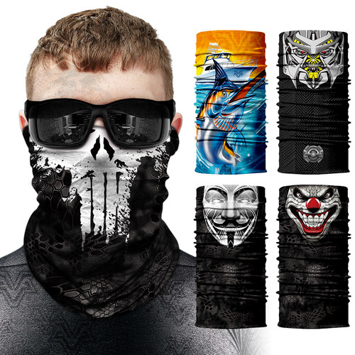 骷髅脖套保暖护颈魔术头巾