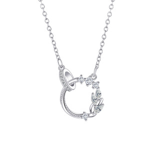 原创设计秋日絮语系列麦穗吊坠项链女款ins设计感双环相扣锁骨链