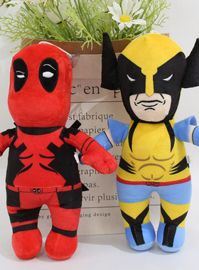 跨境新品Wolverine & Deadpool Plush 死侍与金刚狼卡通公仔玩具