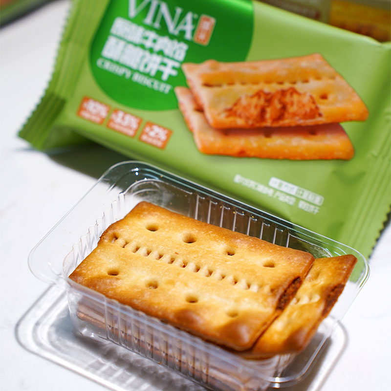 法丽兹牛肉馅酥脆饼干臻采散装夹心薄脆麻辣原味下午茶宿舍零食