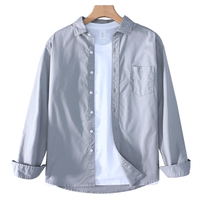 莎芭绮翻领长袖休闲衬衫