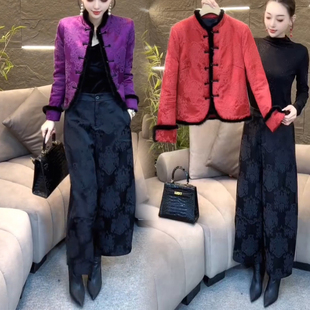 2025冬季加棉加厚国风复古短款盘扣棉服上衣新中式高级感喜庆外套