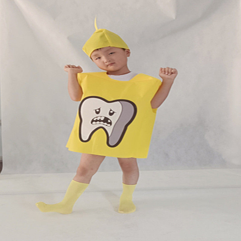 牙细菌大战演出服儿童绘本情景剧细菌蛀牙齿牙刷道具角色扮演服装