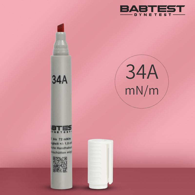 德国BABTEST达因笔电晕笔34号可加液油性达英笔表面张力测试笔