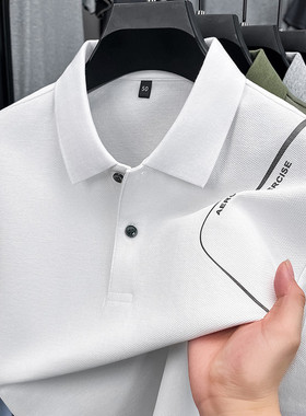 【奥莱品牌折扣】保罗男装短袖T恤男夏季新款翻领爸爸装纯棉体恤