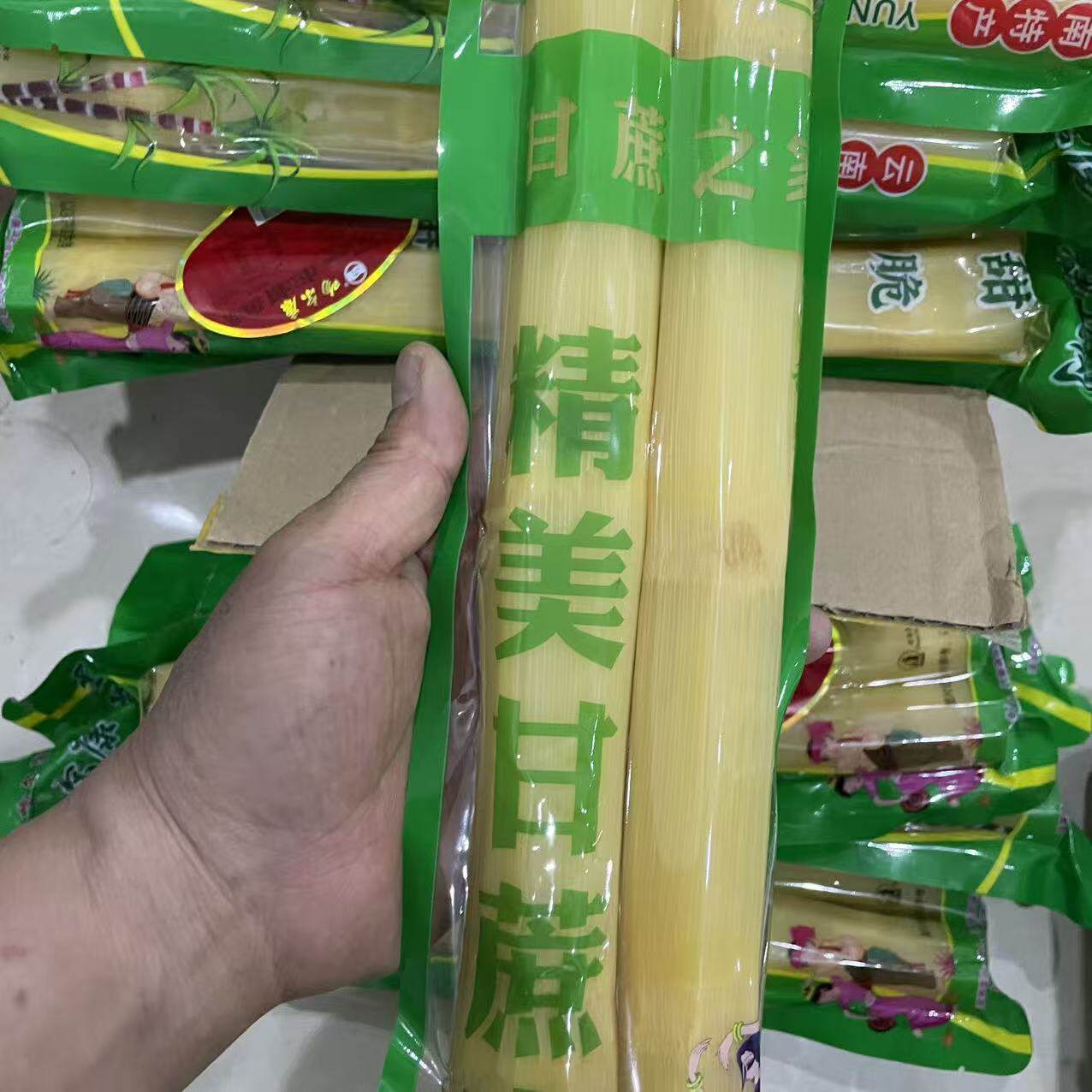 【长节甘蔗肉】云南特产加工去皮云南西双版纳长节甘蔗肉罐头