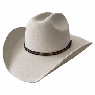 24新款羊毛骑马帽美国黄石西部牛仔帽大檐骑士帽硬质定型藏式礼帽