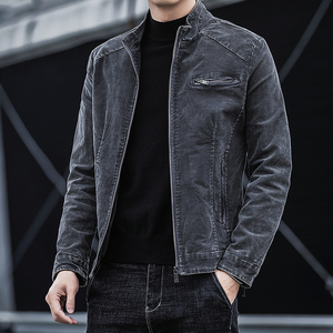 JK1856-P100水洗做旧牛仔衣外套男女春秋高街工装夹克图片