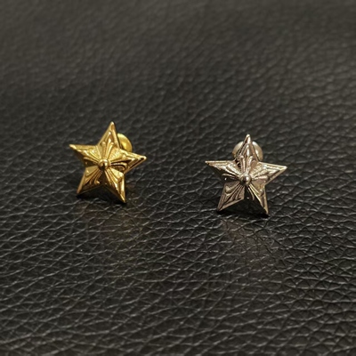 Black Luxurious电镀22K18KS925银针电镀ins经典小六芒星耳钉