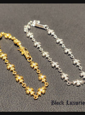 十字架流苏手链镶钻电镀