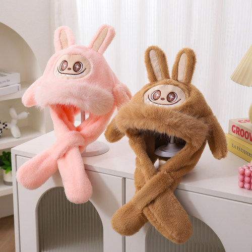 儿童帽子围巾两件套保暖可爱毛绒