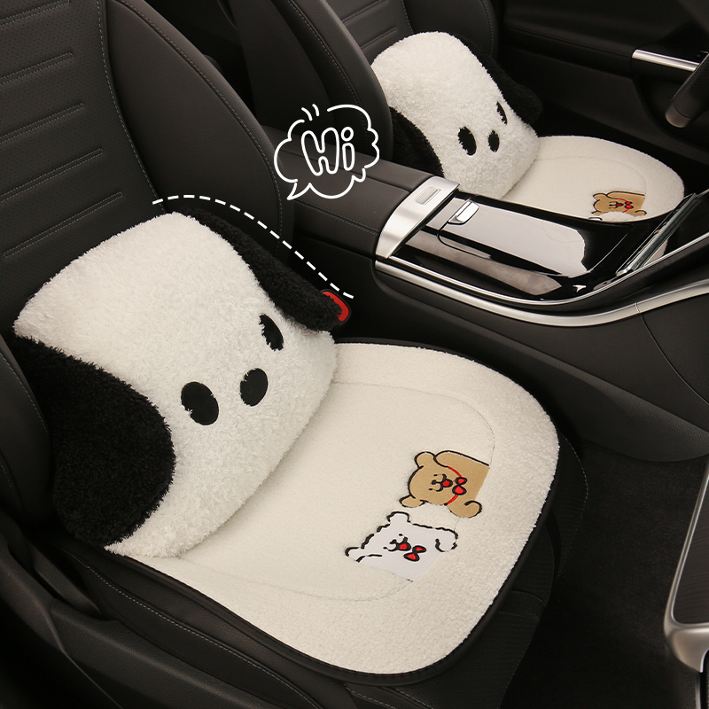 新款汽车坐垫冬季毛绒加绒座垫保暖加厚三件套座椅套车载座套单个