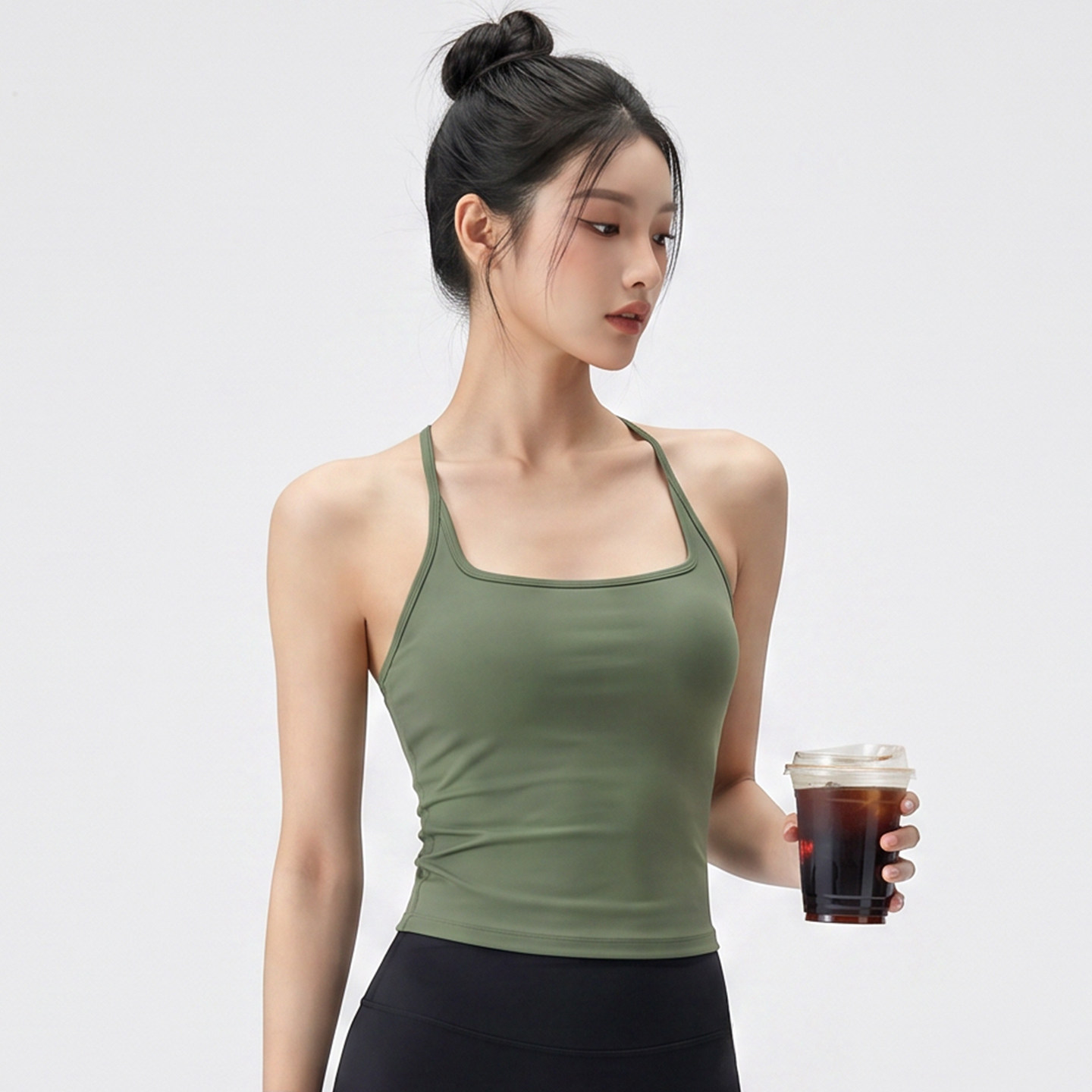 普拉提瑜伽运动美背吊带防震防下垂文胸固定杯跑步训练健身背心