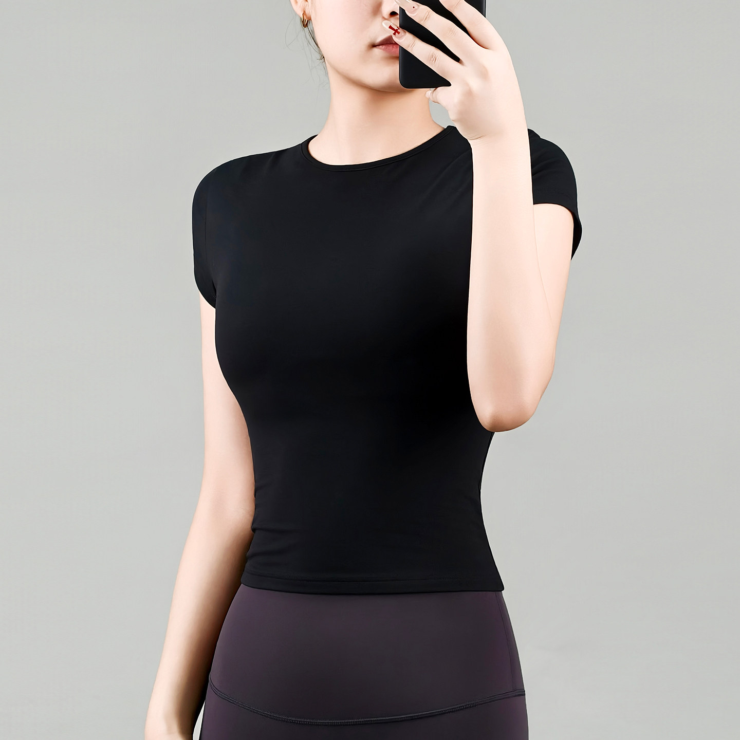 可可推荐运动短袖女速干修身瑜伽t恤跑步普拉提训练服健身上衣秋,运动服/休闲服装,健身衣,淘宝优惠券,粉丝福利购,淘宝优惠卷