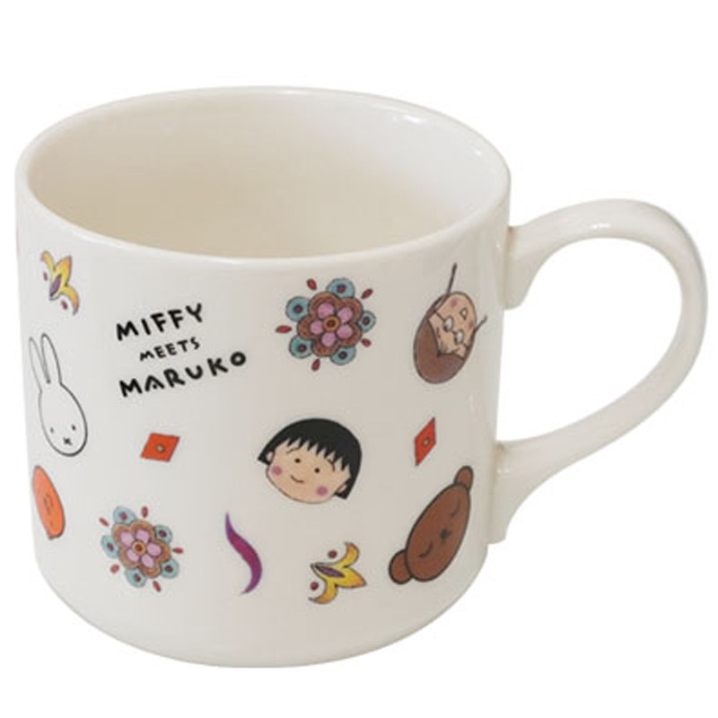 现货 miffy米菲遇上小丸子樱桃日式马克杯水杯随手杯咖啡杯
