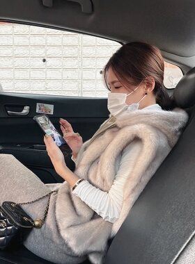 富家千金小香风皮草马甲外套