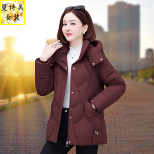 冬李爆款中年新款棉服修身显瘦棉衣加厚保暖时尚棉袄气质妈妈外套