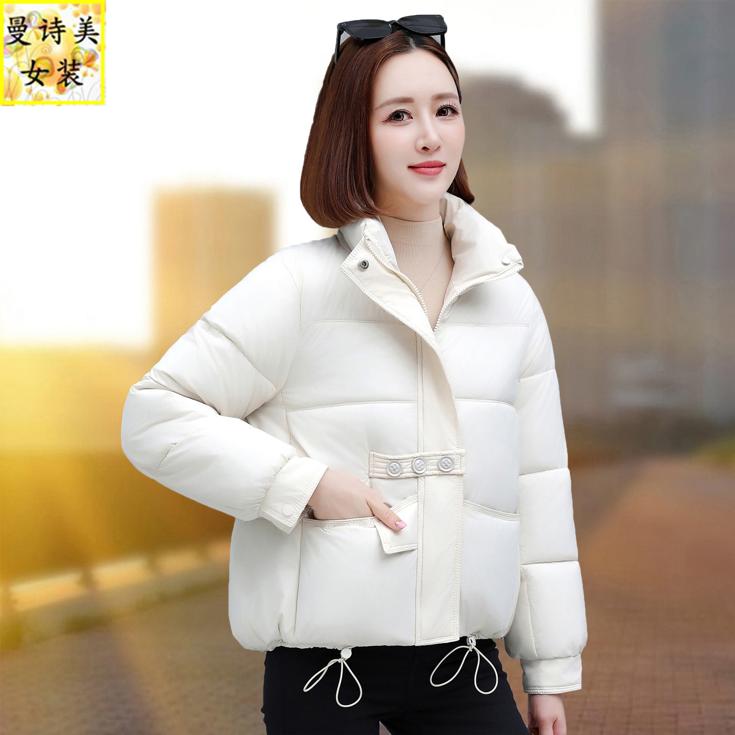 2025年冬季新款羽绒棉服女士加厚小个子棉袄立领短款冬装棉衣外套