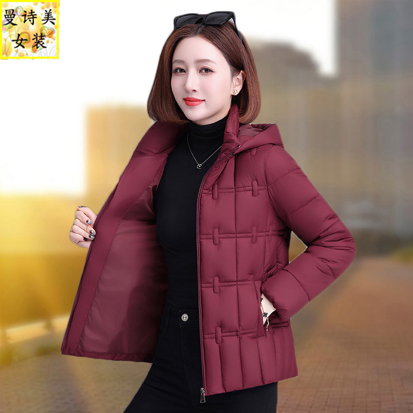 冬季短款羽绒棉衣棉服女士2025新款爆款小个子妈妈小棉袄加厚外套