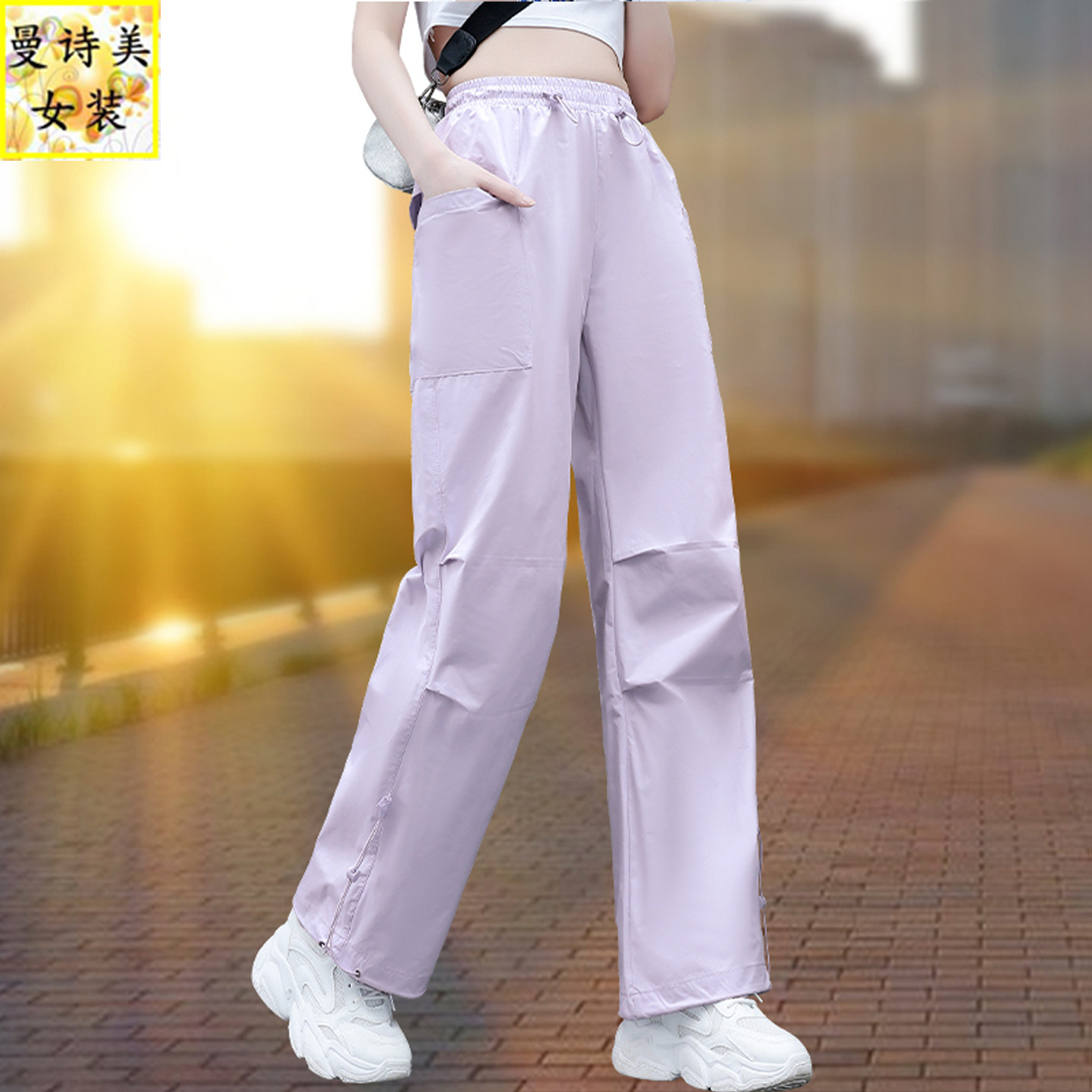 工装裤子女士薄款冲锋裤夏季2026新款户外登山宽松时尚显瘦休闲裤