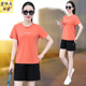 t恤女2026新款 宽松显瘦冰丝套装 夏季 宽松妈妈装 薄款 运动速干短袖