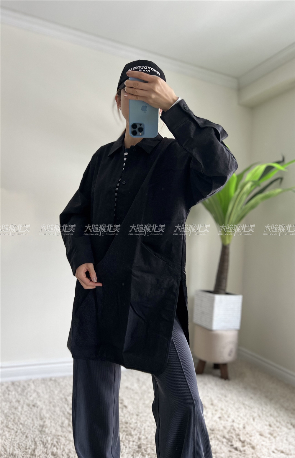 代购lululemon lab Jacquard Relaxed-Fit Shirt休闲宽松女士衬衫