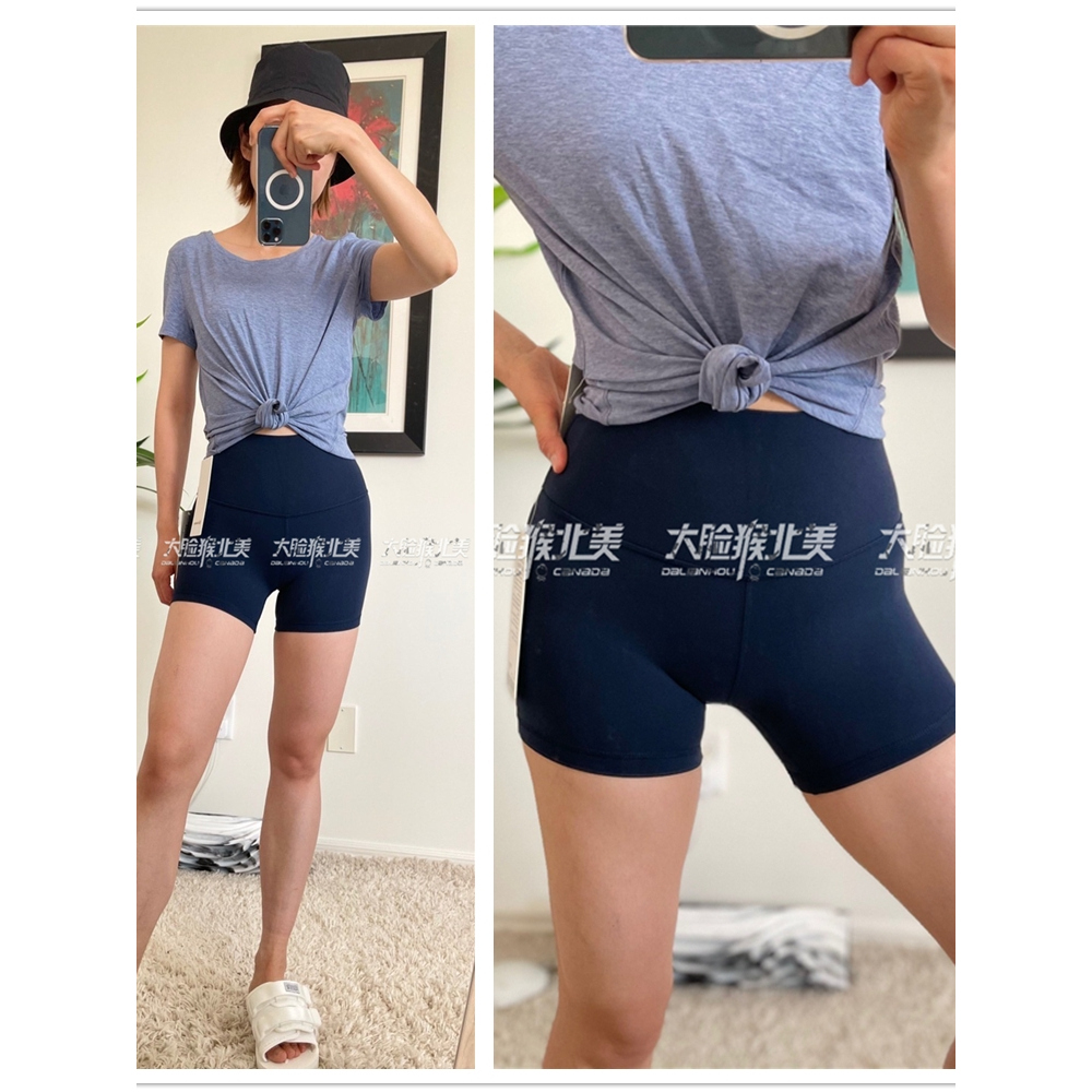 瑜伽lululemon/露露乐蒙骑行短裤