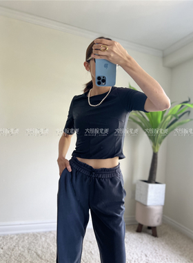 代购Lululemon Tight-Fit Lined/nulux瑜伽休闲修身短袖背心合集