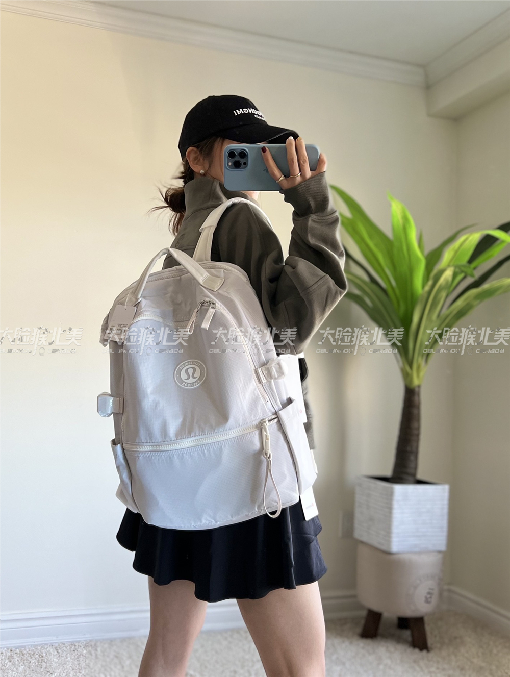 国现lululemon New Crew Backpack 22L瑜伽运动防水双肩背包男女