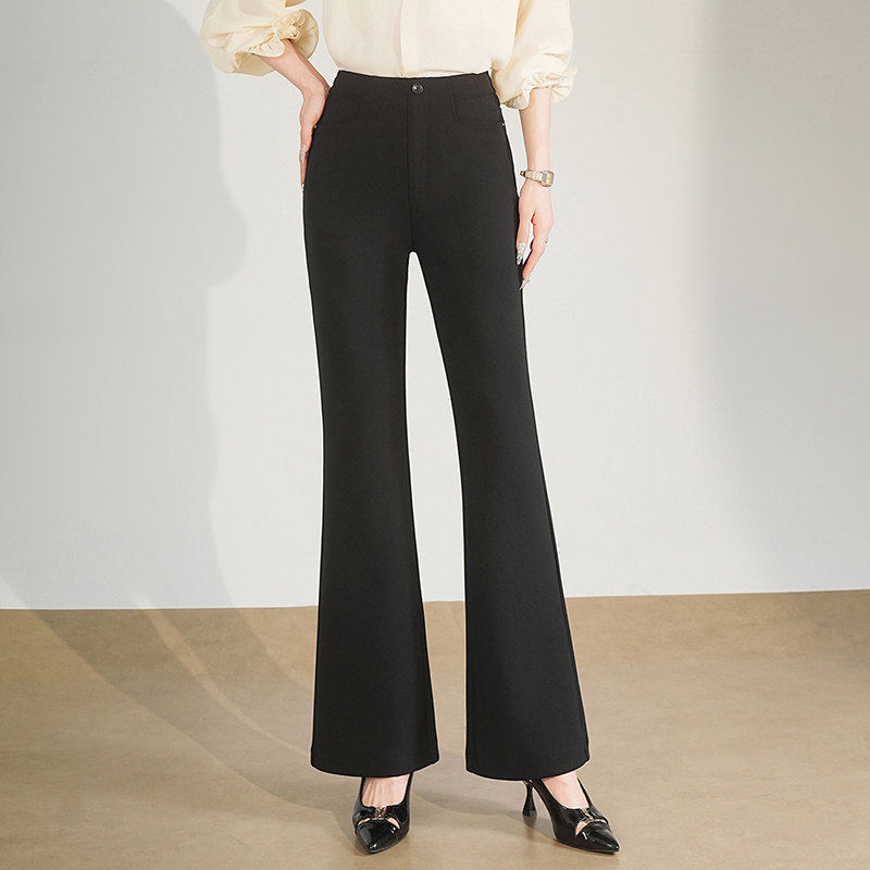 黑色裤子女2026年春秋新款高腰显瘦垂感微喇裤休闲气质长裤西装裤,女装/女士精品,休闲裤,淘宝优惠券,粉丝福利购,淘宝优惠卷