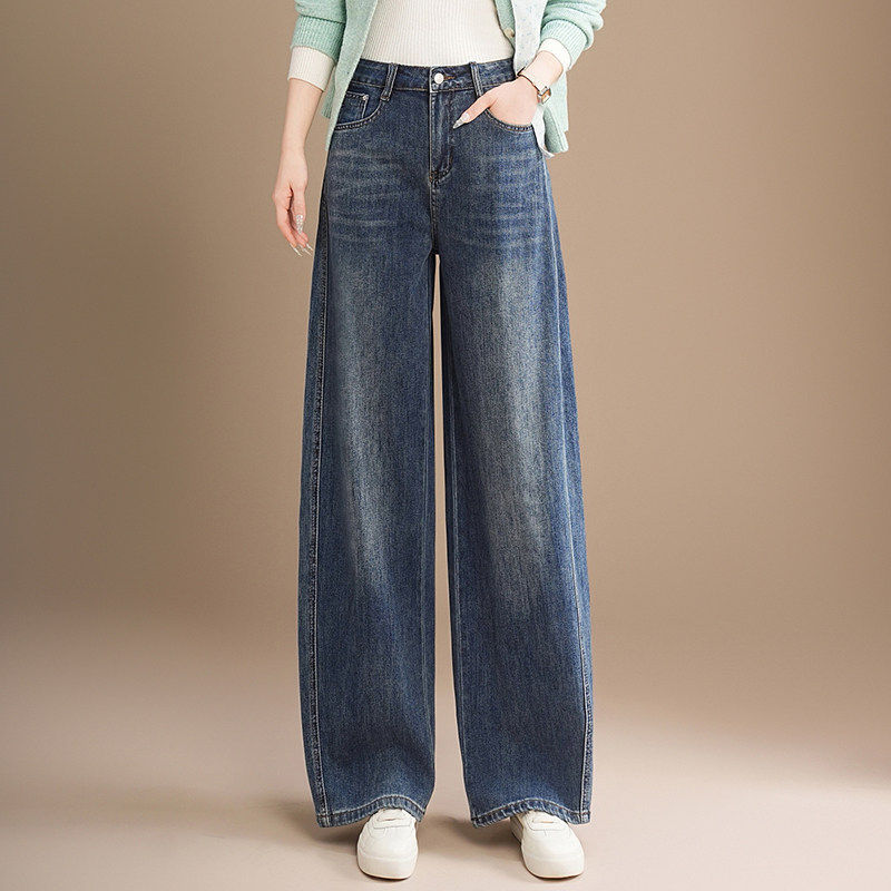 弯刀牛仔裤女宽松阔腿裤2026春秋新款爆款女裤高腰显瘦休闲直筒裤,女装/女士精品,牛仔裤,淘宝优惠券,粉丝福利购,淘宝优惠卷