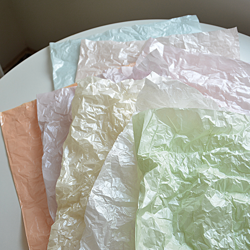 韩式珠光雪梨纸手拍照装饰道具