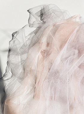 透明亮丝帷幔网纱布黑色白色婚纱美甲拍照道具背景布柔软蕾丝布料