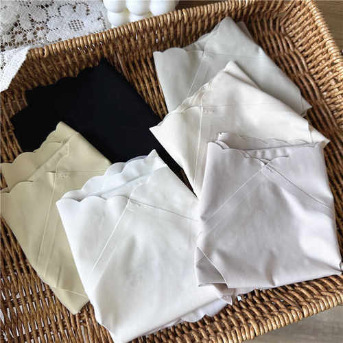 【80-120斤】465裸感舒适~冰丝无痕贴胶深V波浪边低腰女内裤