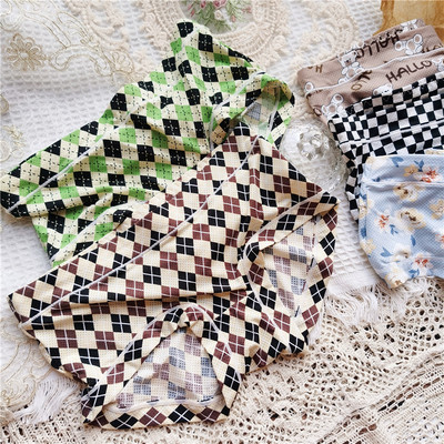 【80-135斤】8805可爱包臀舒适中腰冰丝透气女士内裤中腰女内裤