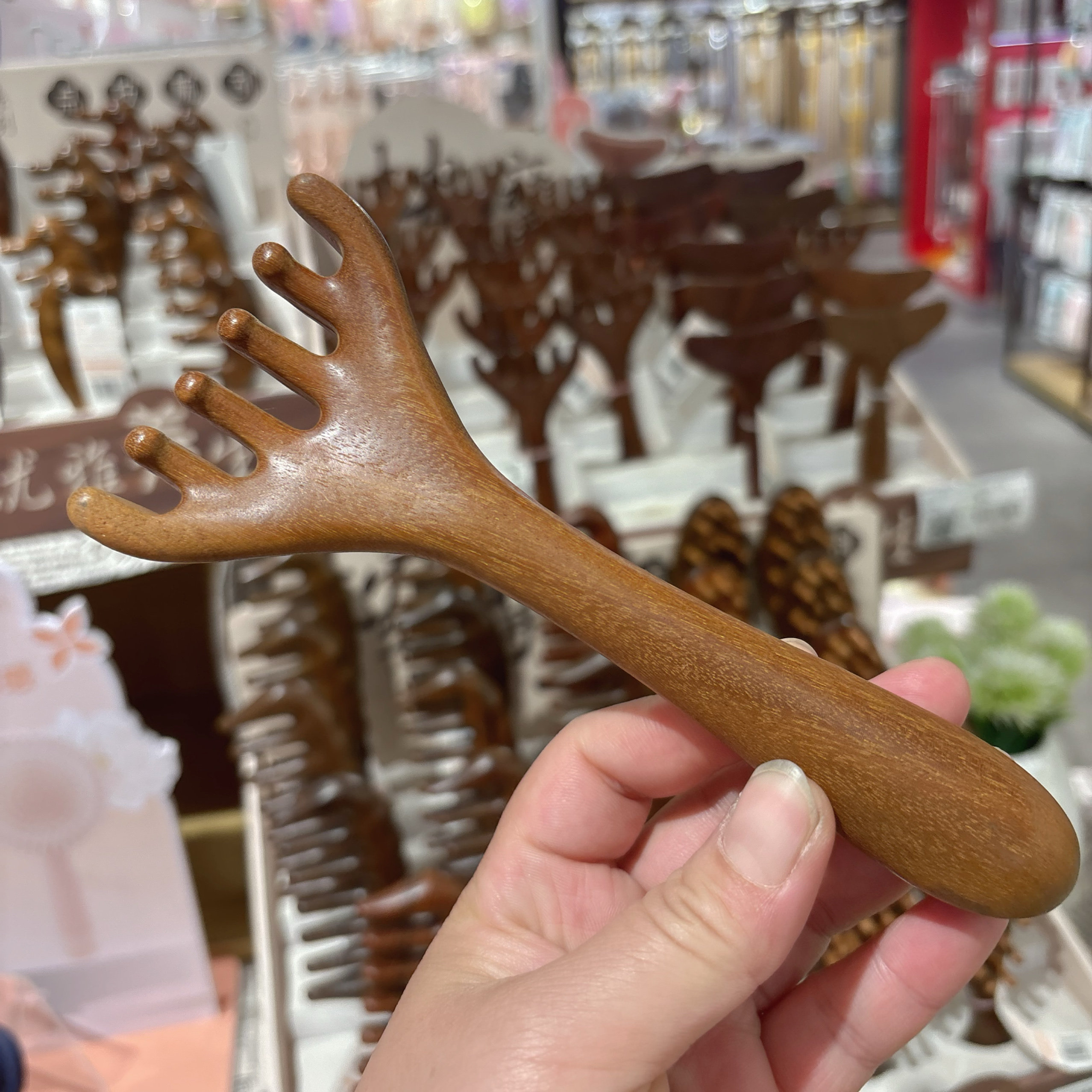 重蚁木五爪按摩梳子头部按摩器疏通经络梳头皮头疗五指梳经络刷