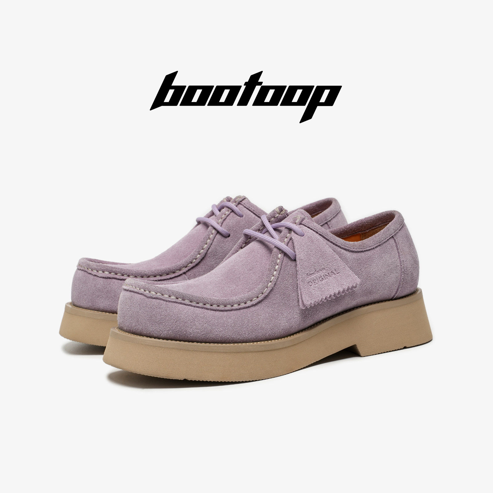 bootoop播途方头皮鞋大头厚底增高休闲鞋袋鼠鞋女乐福鞋2025新款,女鞋,乐福鞋（豆豆鞋）,淘宝优惠券,粉丝福利购,淘宝优惠卷