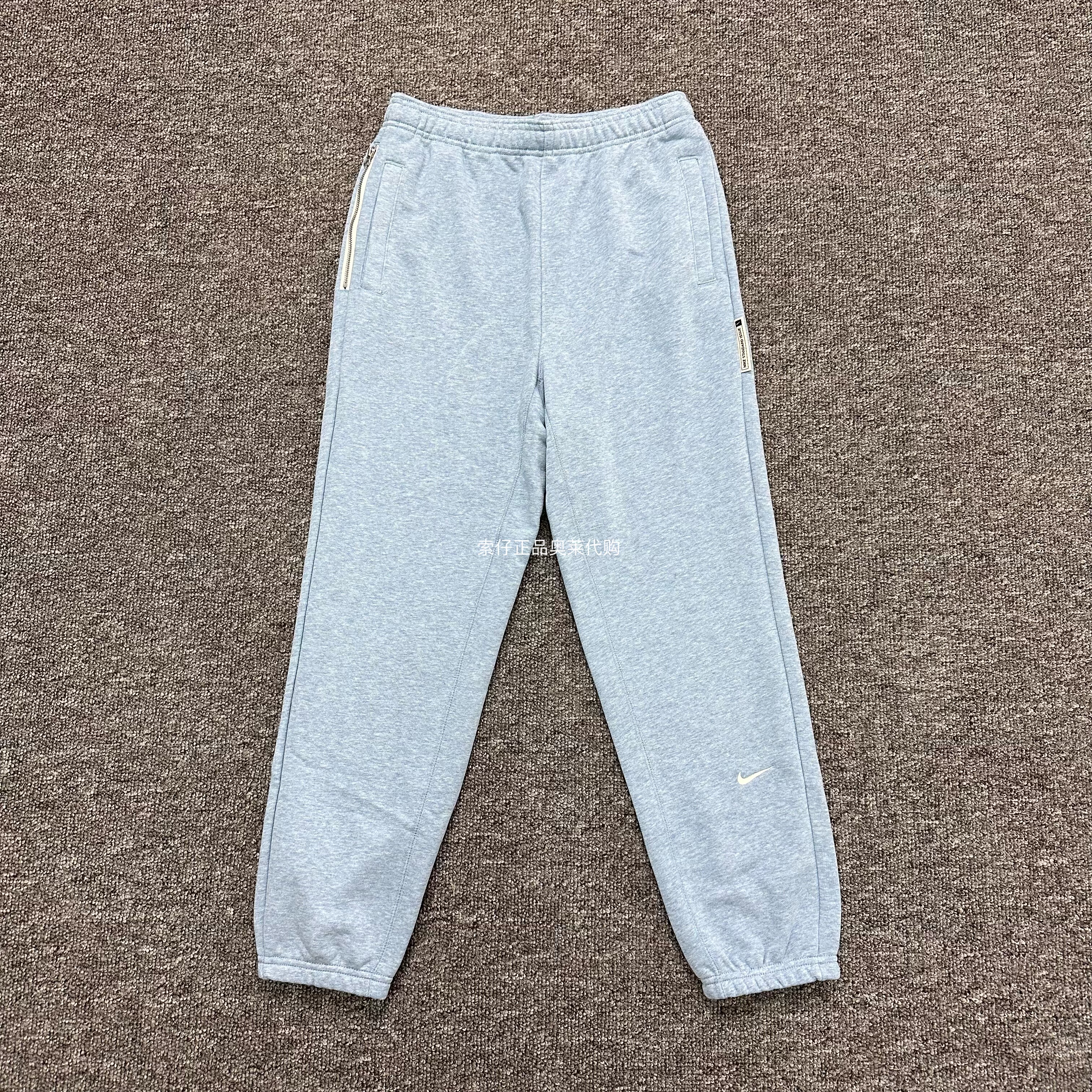 NIKE/耐克 男女大童冬季运动休闲法式毛圈束脚针织长裤FZ5027-464