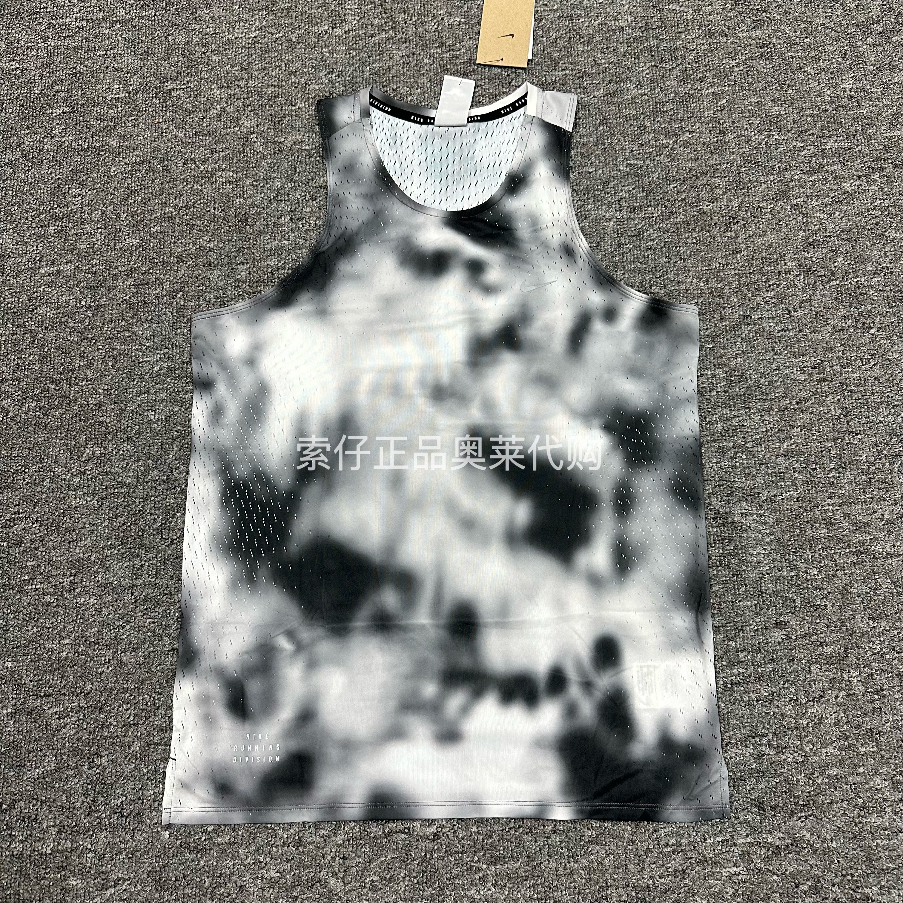 Nike/ Dri-fit ADV男子马拉松跑步无袖背心开叉反光T恤 HJ4147